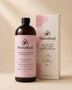 HomeKind All in One Cleaner Concentrate beside its printed carton