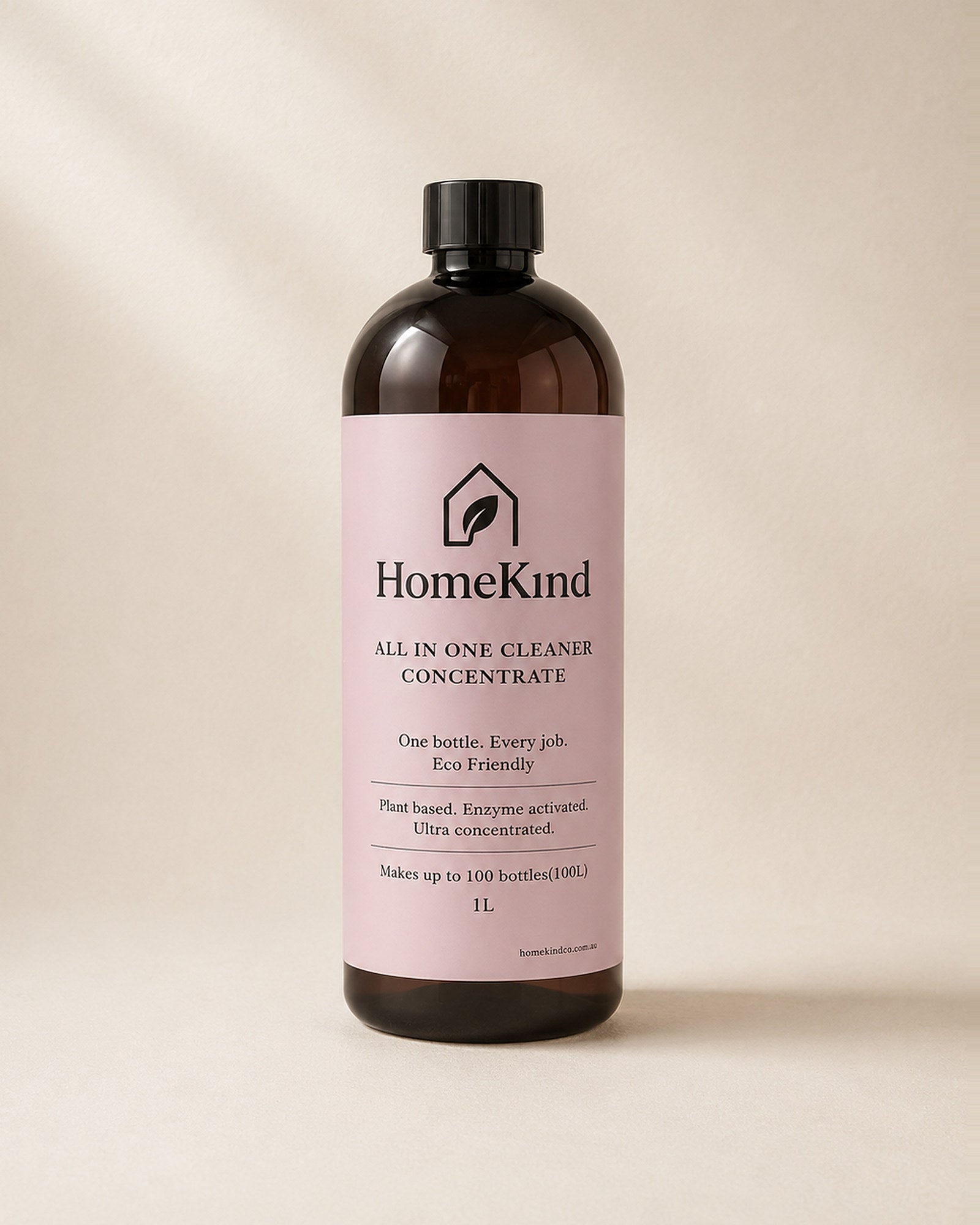 HomeKind All in One Cleaner Concentrate, 1L amber bottle
